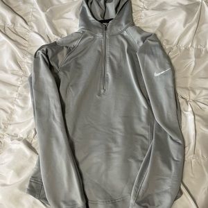 Grey dri-fit nike half zip